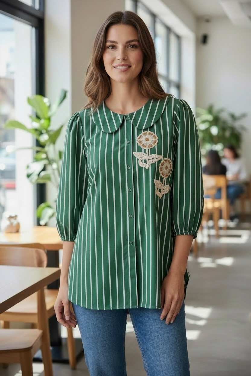 Green Stripes Shirt
