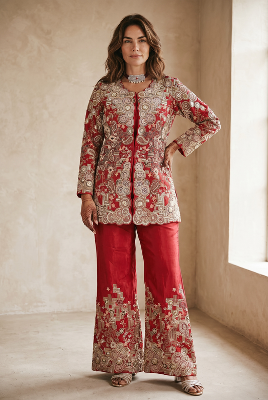 Regal Red Heritage Co-ord Set