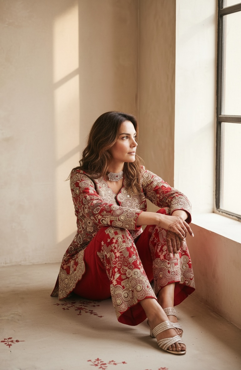 Regal Red Heritage Co-ord Set