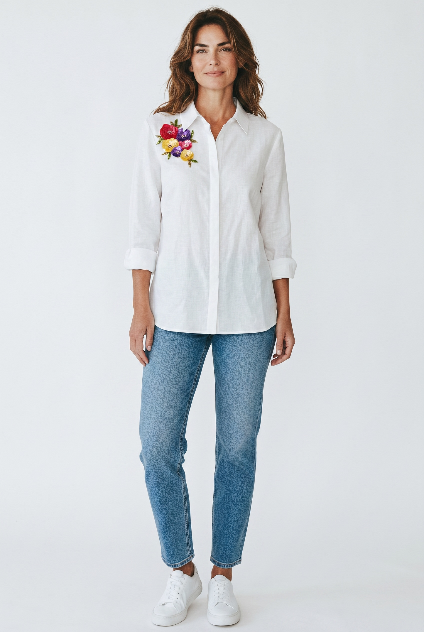 WHITE SHIRT FLORAL